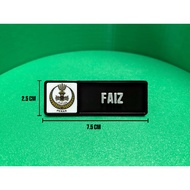 3D Jata Silver Name Tag (Custom Name) | Name 3DTAG Exclusive Design Limited Edition | Magnet Pin/