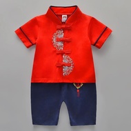 Chinese Style Boy Baby One Year Old Dress Baby Children's Clothing Hanfu Boy Tang Suit One Year Old 