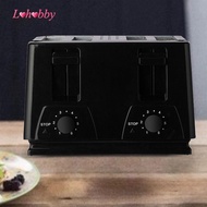 [Lohobby] Bread Toaster 4 Slices Convenient Wide Slots Dual Control Panels for Waffles