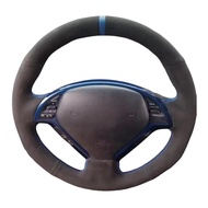 Suede Car Steering Wheel  Cover Braid For Infiniti G25 G35 G37 X30 EX35 EX37 Q40 Q60 QX50 2008-2018 