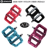 ENLEE Pedals Ultralight Mountain Bike Pedals Nylon Fiber MTB Pedal Wide Flat Road Bike Pedal Sealed 3 Bearing Bicycle Pedal For MTB Road Bike BMX XC Off-Road Cycling Pedals