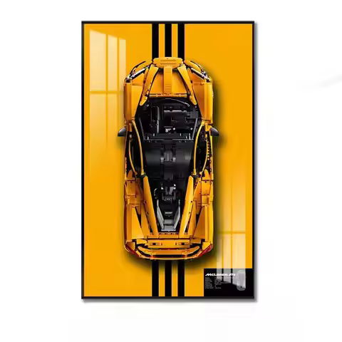 2026 Display Wallboard with Frame Suitable for LEGO 42172 McLaren P1 Technic building block car mode