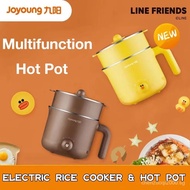 ❤Fast Delivery❤[Line friends]rice cooker &amp; electric hot pot multifunction cooking pot co-branded Joyoung 304 stainless steel mini electric cooker 1.2l kitchen appliance Jiuyang ric