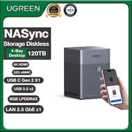 UGREEN NAS DH4300 Plus 8G 4-Bay Desktop NASync Support Capacity 120TB (Diskless) Remote Access AI Ph