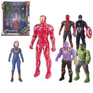 ii6pcs/set Anime Marvel Action Figure ABS LED Light Hulk Iron Man Spiderman Model Toys for Children Decoration978