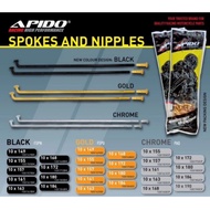 SPOKES AND NIPPLES SPOKE BLACK GOLD EX5 LC135 KRISS WAVE125 RXZ Y125Z - JEJARI SPOKE LIDI 149 157 16