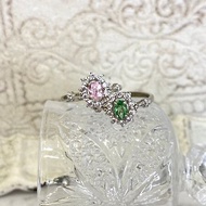 貴族宮廷風格 沙弗萊 粉色 尖晶石 天然寶石 純銀戒指