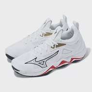 Mizuno 排球鞋 Wave Momentum 3 男鞋 白 紅 緩衝 支撐 室內運動 羽排鞋 美津濃 V1GB2413-46