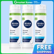 NIVEA | โฟมโกนหนวดสำหรับผิวบอบบาง NIVEA Men Sensitive Shaving Gel 200 มล. แพ็ค 3 ชิ้น