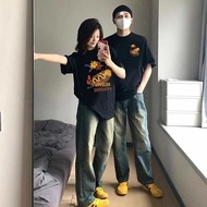 celana jeans wanita baggy jeans mom jeans Seluar jeans lurus biru Amerika yang dicuci untuk lelaki d