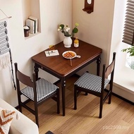 Eat Medieval Dining Table Chair Space Back Wall Solid Wood Household Rectangular Table Dining Table 