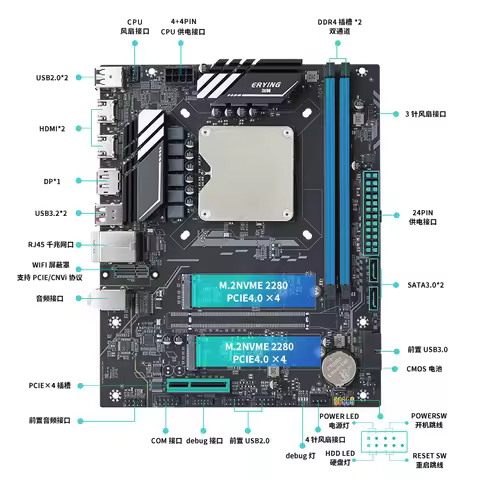 i9-13900 ES Q1J0 CPU Motherboard Combo DDR5 Memory Kit Desktop DIY Gaming Office PC Assembly Set