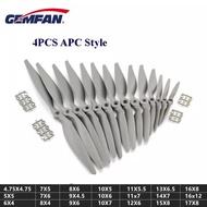 4PCS Gemfan APC Nylon Propeller 5050 6040 7050 7060 8040 8060 9045 9060 1050 1060 1070 1155 1260 136