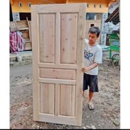 Redy Stok Pintu Minimalis Model Lis Kaca Hitam Pintu Kayu Mahoni