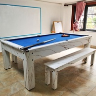 [APS] Pool Table With Ball Return Home Use Snooker Table 7ft 8ft 3 in1 Meja Pingpong Dining Table Billiard Table Set