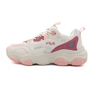 FILA Turbine White Pink Mesh Leather Thick-Soled Sports Casual Daddy Shoes Women J2649 (5-J346Y-752)