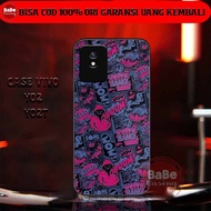 CASE VIVO Y02 / Y02T SOFTCASE VIVO Y02 CASING VIVO Y02T PREMIUM GLASS GLOSSY BOM MOTIF