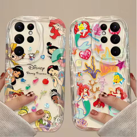 Disney Princess Ariel 3D Case for Samsung Galaxy S26 S25 Ultra S24 S23 S22 Plus S21 FE A07 4G A17 A3