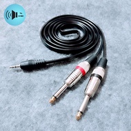 !!Ty1S!! [Murah]Kabel Audio Jack Aux 3.5Mm To 2 Akai Mono Ts 6.5Mm