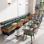 Combination Western Restaurant Round Table Bar Card Seat Table Chair Cafe Dining Chain Milk Tea Sofa