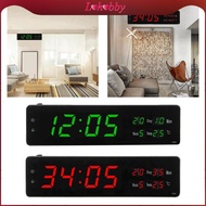 [Lohobby] Large Digital Alarm Clocks Desktop Wall Clock 24 Hours Hourly Chime for Home