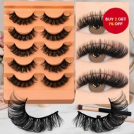 GROINNEYA Russian Strip Lashes 8D Wispy Fluffy Dramatic Long Thick Volume Eyelashes  GROINNEYA Bulu 