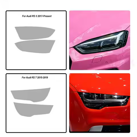 PPF 2Pcs Car Headlight Transparent TPU Sticker Headlight Protective Film for Audi RS3 8V RS4 B8 B9 R