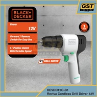 Black & Decker 12V Reviva Cordless Drill Driver REVDD12C Wall Drill Concrete 12V Cordless Driller
