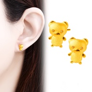 [Yuanda Jewelry] Gold 9999 {Baby Bear} Pure Earrings-Pure 9999 National Standard 5-0053