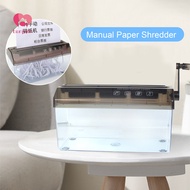 Banjarin  Paper Strip Shredder Handheld Paper Shredder Portable Paper Shredder 3mm Strip Cut for Home Office Stationery Transparent Window Easy to Use Compact Design A4 Size