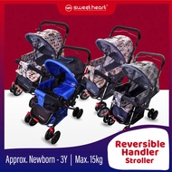 Sweet Heart Paris ST49v2 Upgraded 2 Way Push Reversible Handlebar Baby Stroller with 15KG Shopping B