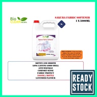 Bioclean 99.99% Sakura Fabric Softener with Long Lasting Smell (Lavender) 5L