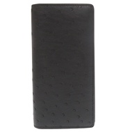 路易威登 Portefeuille Brazza N92162 鴕鳥皮黑色長錢包，黑色，LV 0810 [LOUIS VUITTON] 成色極佳