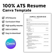 ATS Friendly Resume / Curriculum Vitae Template | Professional Resume Template | Minimalist Resume