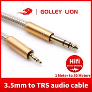 GOLLEY LION 3.5mm to 6.5mm 1/4" Male TRS Stereo Audio Cable for Cellphone Amplifiers