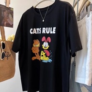 HC802 棉料加菲貓圖案圓領上衣 Garfield Tee (M L XL 2XL) $65