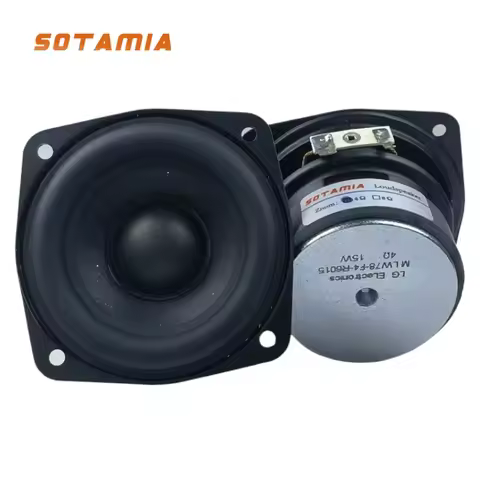 SOTAMIA 2Pcs 3 Inch Subwoofer Speaker Driver 4 Ohm 15W Woofer Audio Hifi Music Bass Bluetooth Speake