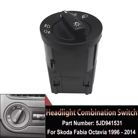 For Skoda Fabia Octavia Combi Octavia 1U2 Combi 1U5 Roomster Praktik 5J Superb 3U4 5JD941531 Headlig