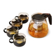 Glass Pyrex Teapot Thermos Bottle Removable 304 Stainless Steel Filter Tea Set Teh Pot Set Teh Kaca 