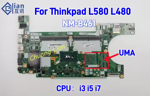NM-B461 For Lenovo Thinkpad L480 Laptop Motherboard with CPU I3-8130U I5-8250U /8350U I7-8550U GPU V