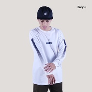 Badger T-shirt Long Sleeve LOGPOL White - Cotton 24s