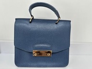 新年前清屋 藍色 FURLA 手抽手袋 斜孭手袋 Belt Bag 二用手袋 (9成新) Made in Romania 羅馬尼亞包包