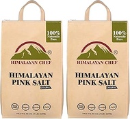 Himalayan Chef Pink Himalayan Salt Coarse Grain, Refill Grinders 5 lb - 2 Count, Plastic Jar (Pack of 2)