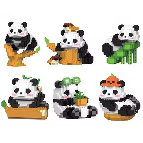 Mini Building Blocks Panda Sets Micro Nano Bricks Perfect Party Favors for Teenagers Cute Micro Mini