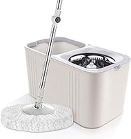 SMLZV Spin Mop Bucket System Microfiber Spinning Mop - Heads-Rotating 360 Degree,Adjustable Handle-for Home Cleaning,Bathroom
