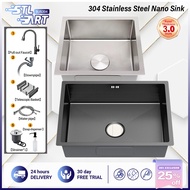 NANO Single Bowl Basin Sink  Kitchen 304 Stainless Steel Sink Bowl