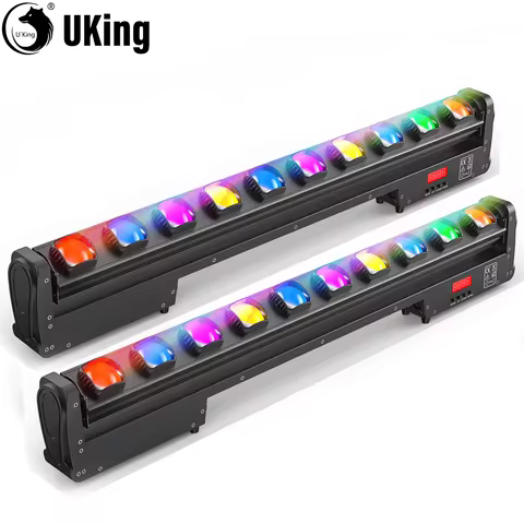 U'King 2Pcs 250W RGBW Wall Washer Light 10X25W LED Rotatable Dot Beam Moving Head Stage Lights For P