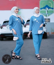 ZIELLA ONESET / SETELAN KAOS WANITA ( GAMBAR RANDOM ) SABLON COMBAD PREMIUM - SETELAN VIRAL KEKINIAN