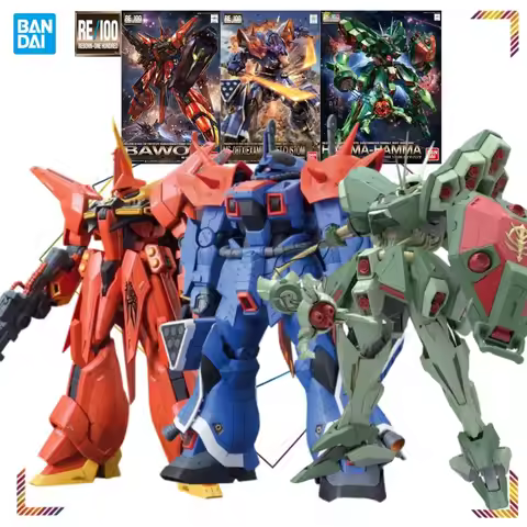 BANDAI RE/100 AMX-107 Bawoo Action Figures AMX-103 Humma Mobile Suit Gundam ZZ MS-08TX[EXAM] Efreet 