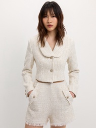 [Pomelo] เบลเซอร์ทวีตทรงครอป / Cropped Tweed Blazer